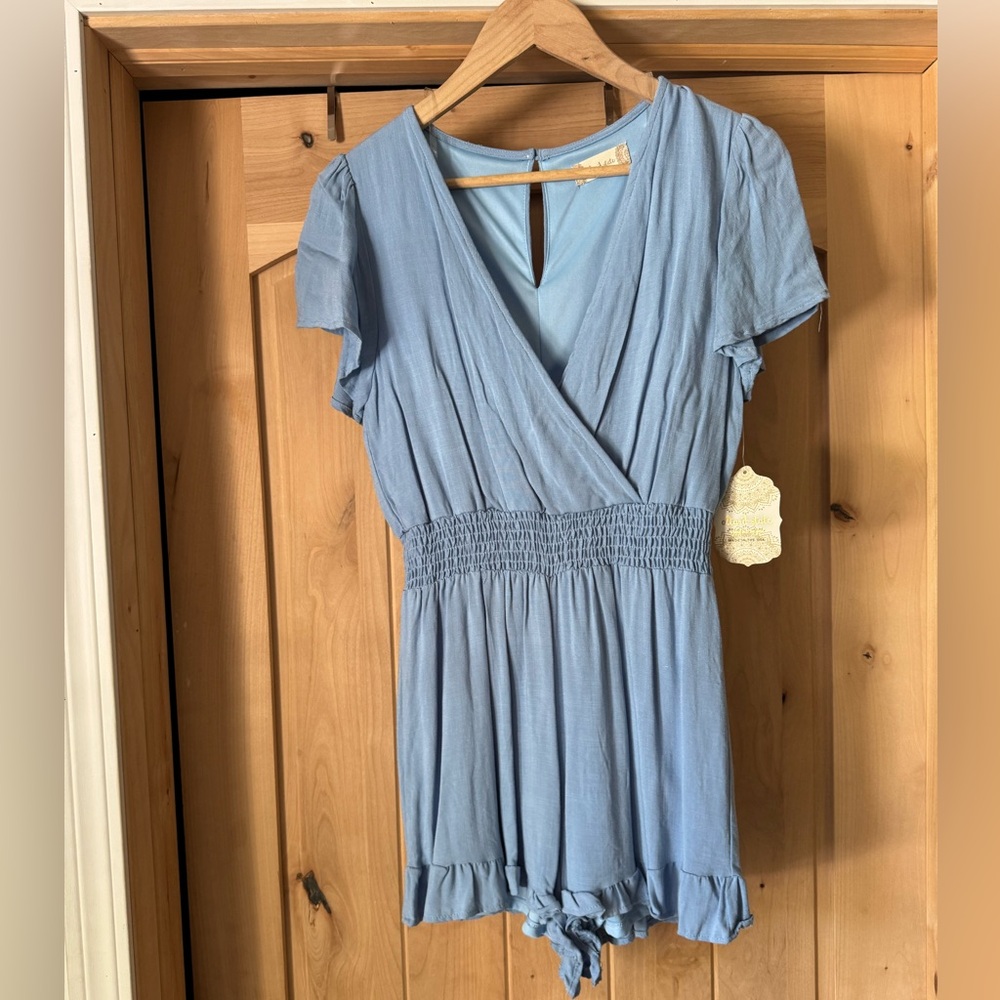 Altar'd State Sky Blue Gathered Dress